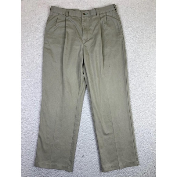 Tommy Hilfiger Other - Tommy Hilfiger Pants Mens 36x30 Khaki Pleated Front Chino Trousers Dress Casual